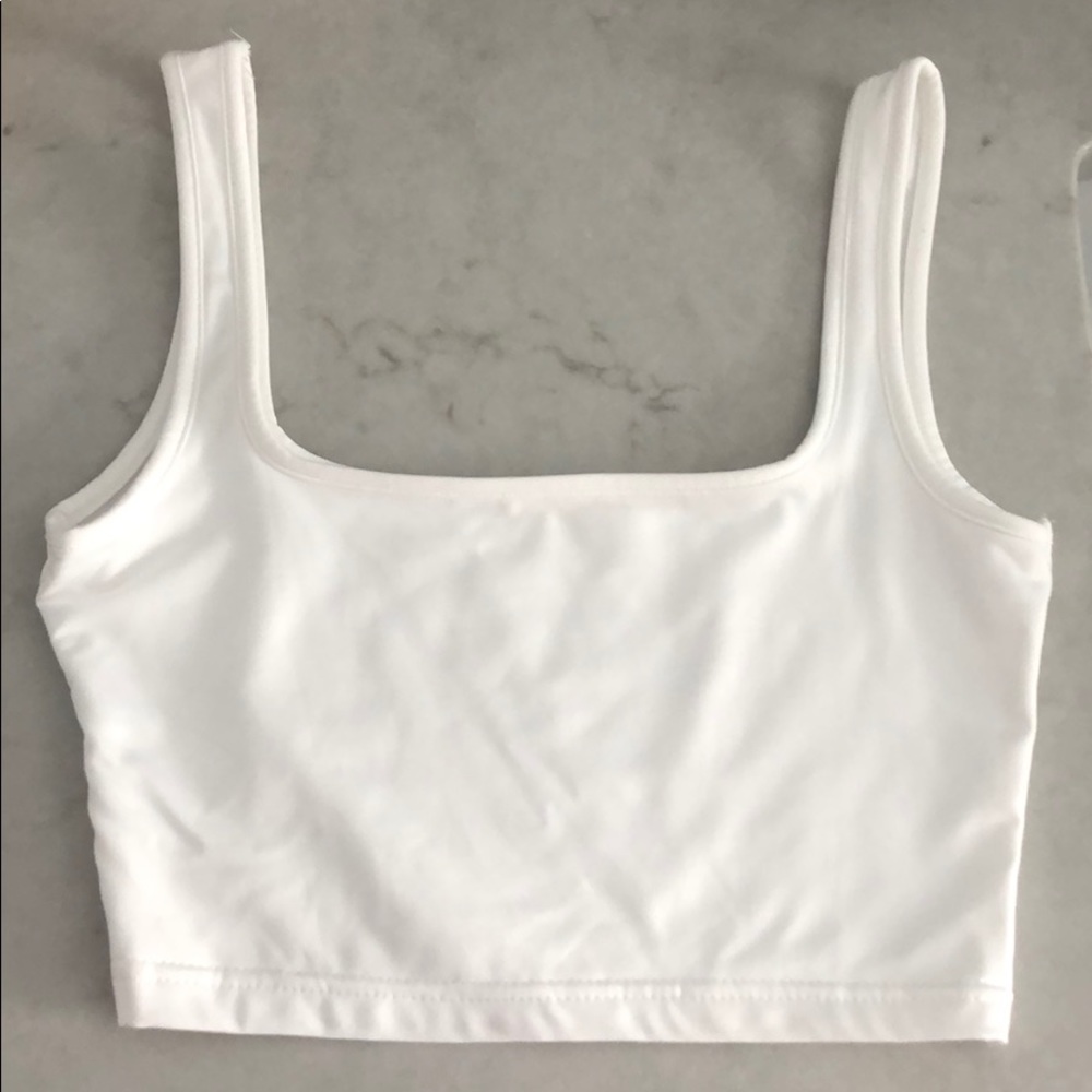Cropped white tank
